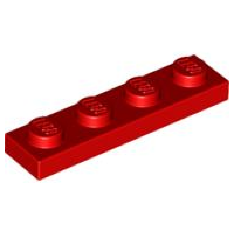 Plaat 1x4 Red